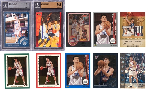 2002-03 Topps & Assorted Brands Yao Ming Rookie Card Collection (26 Different) Featuring BGS-Graded & Serial-Numbered Examples!
